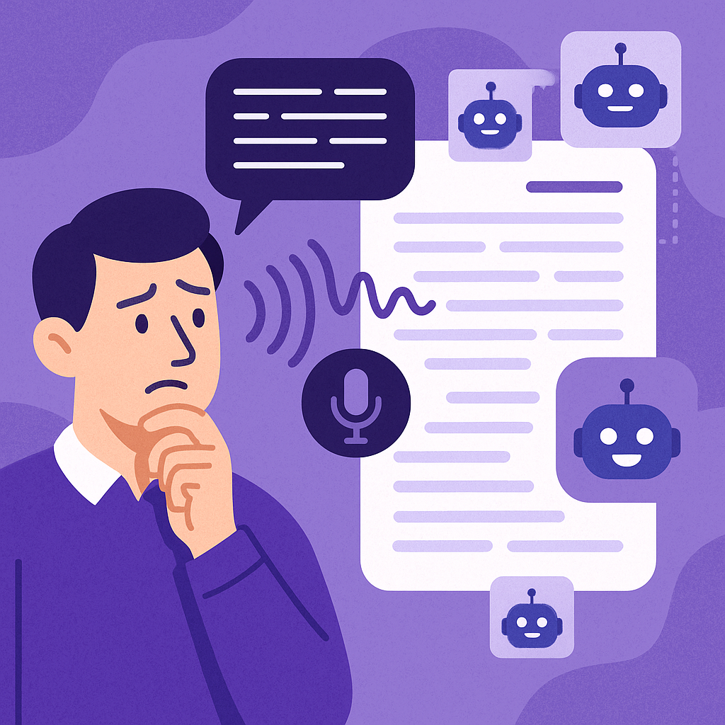 Mitigating Robotic Tones in AI Writing: Multi-Agent Systems & Voice Input